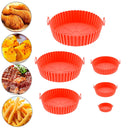 Kit 6 Formas Airfryer - Tamanhos Variados em Silicone Antiaderente