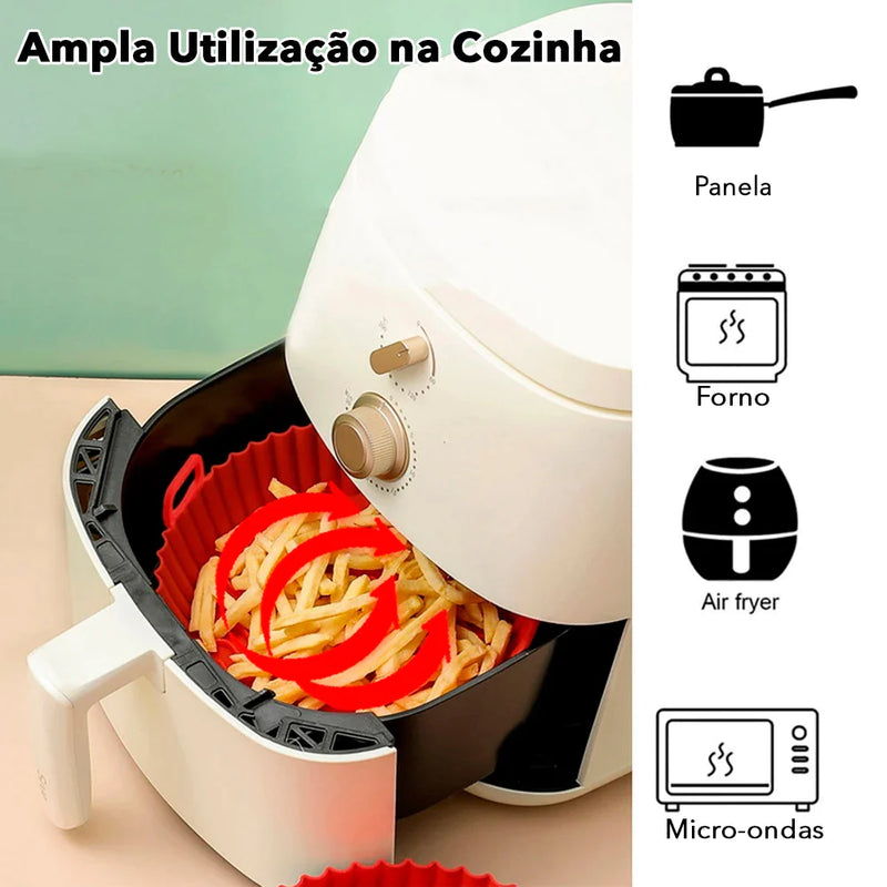 Kit 6 Formas Airfryer - Tamanhos Variados em Silicone Antiaderente