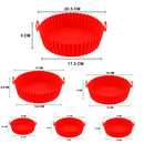 Kit 6 Formas Airfryer - Tamanhos Variados em Silicone Antiaderente