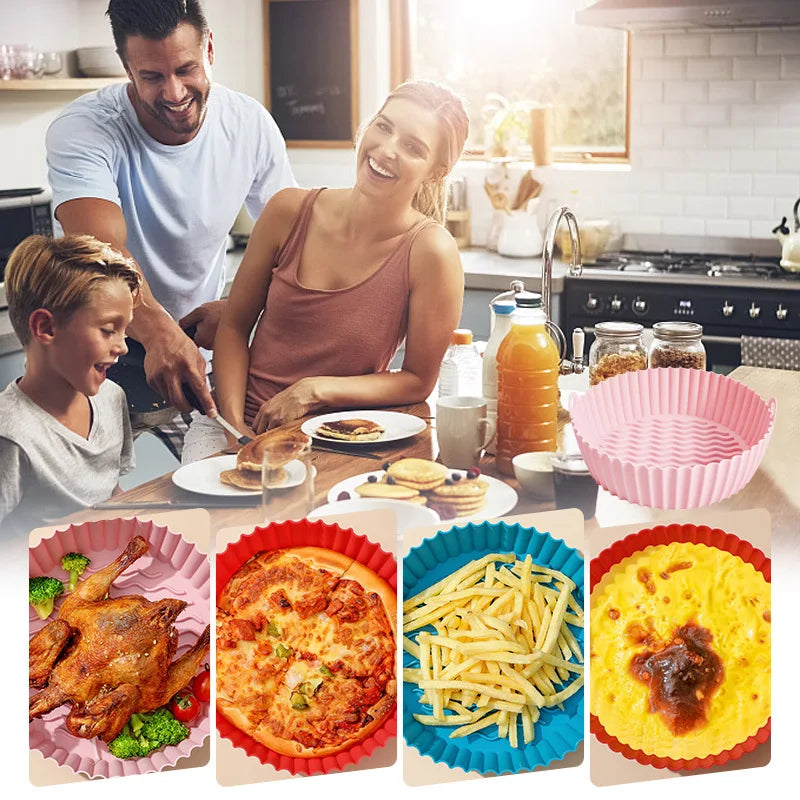 Kit 6 Formas Airfryer - Tamanhos Variados em Silicone Antiaderente
