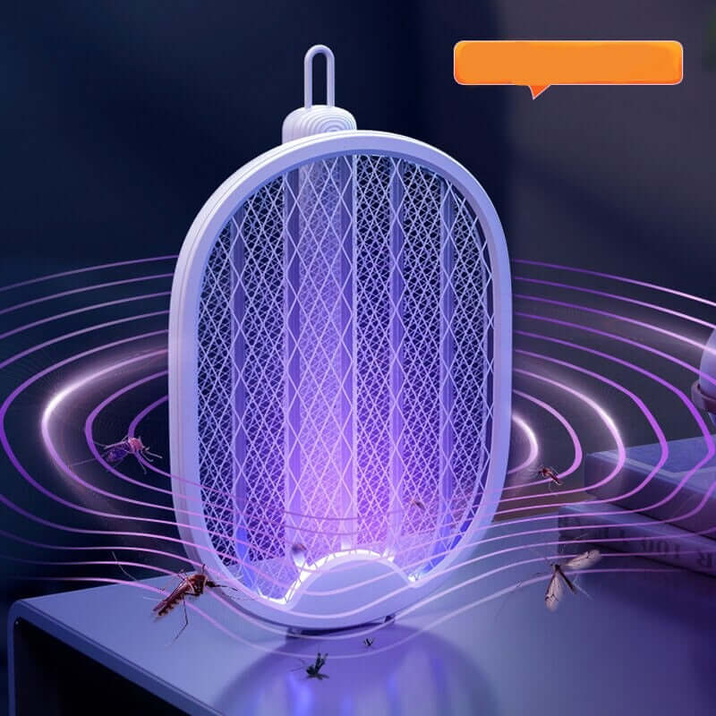 Raquete Mata Moscas e Mosquitos com Ions de Atração