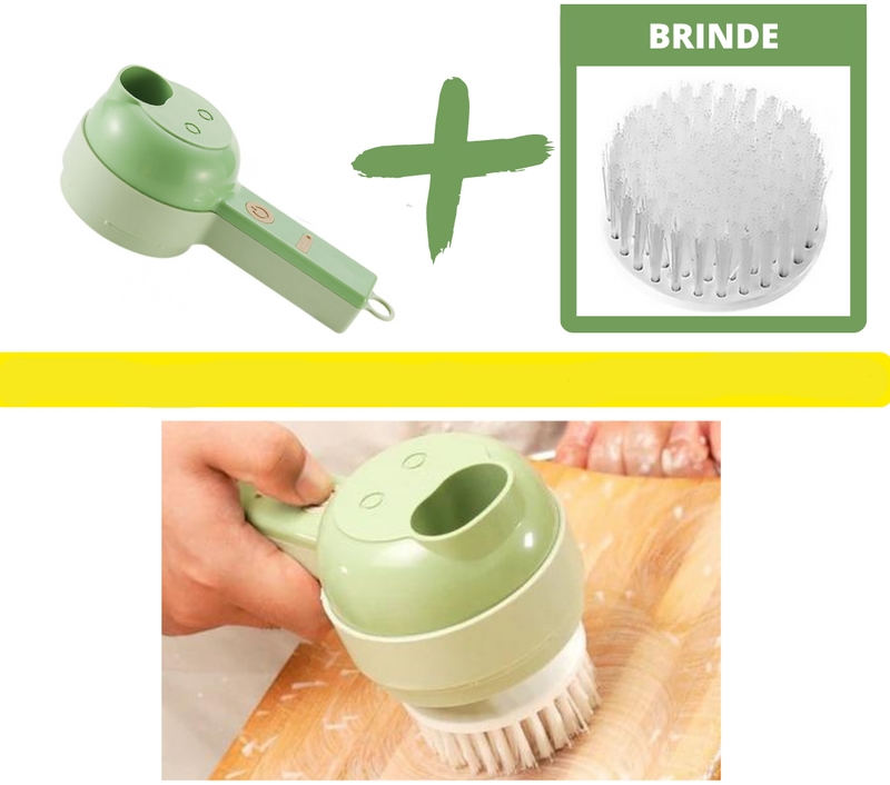 Triturador Elétrico Multifuncional 4 em 1 - Mini Processador Sem Fio Potente